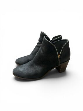 Lucky Brand Black Leather Pincah Studded Ankle Booties size 8